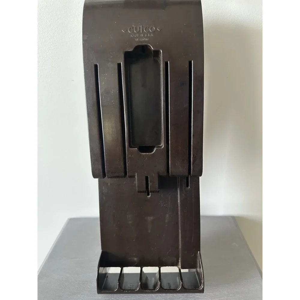 Cutco Brown Bakelite‎ 6-Slot Knife Holder Vintage Wall-Mount Rack or Drawer Tray
